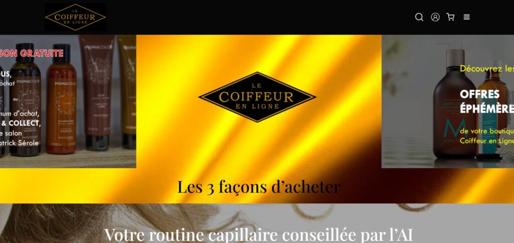 Création d'un site web boutique pour "Le Coiffeur En Ligne"