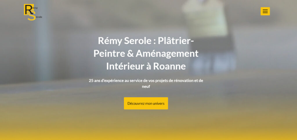 Création site internet à Roanne pour Rémy Sérole EI - platrier peintre