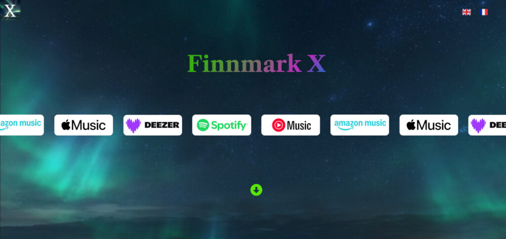 Création site web pour le projet musical Finnmark X